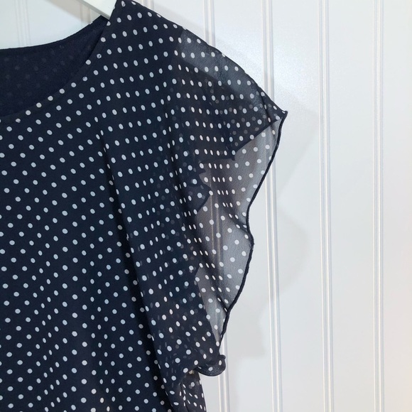 Mimi Chica EUC Navy Polka Dot Dress XS - Picture 6 of 10